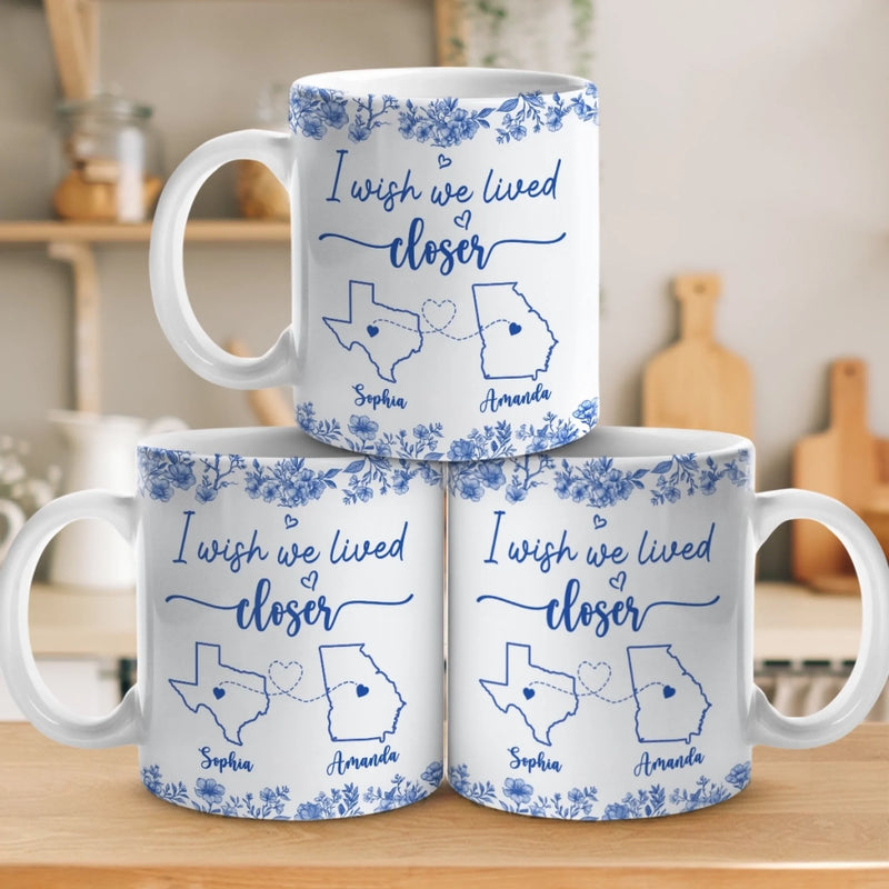Custom Mug - Personalized Best Friend Birthday Gifts For Women - Distance Means So Little To The Heart