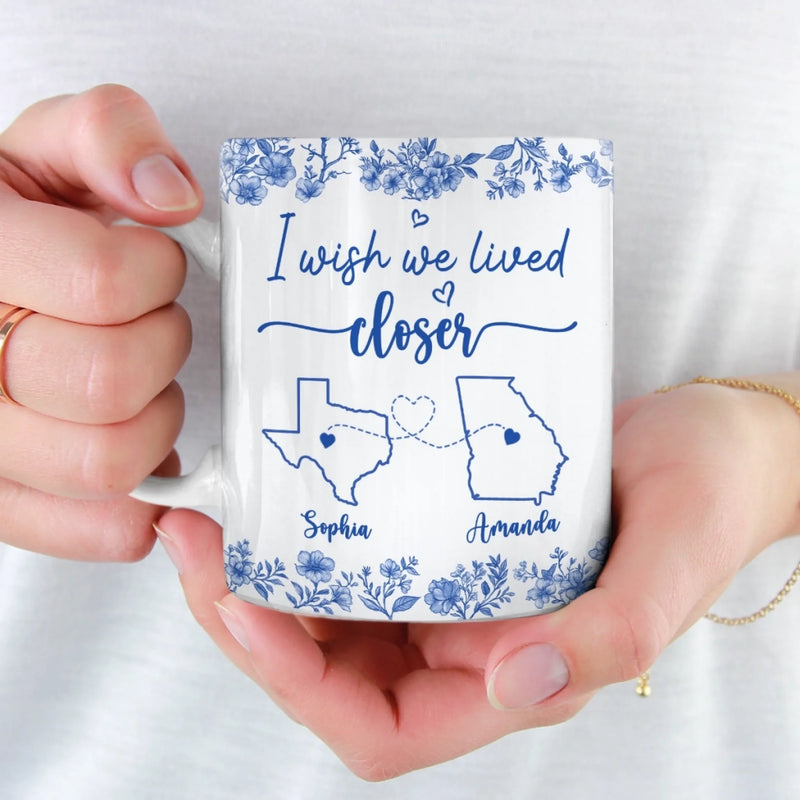 Custom Mug - Personalized Best Friend Birthday Gifts For Women - Distance Means So Little To The Heart