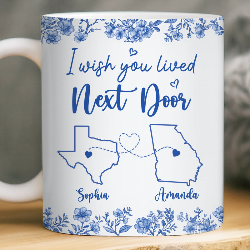 Custom Mug - Personalized Best Friend Birthday Gifts For Women - Distance Means So Little To The Heart