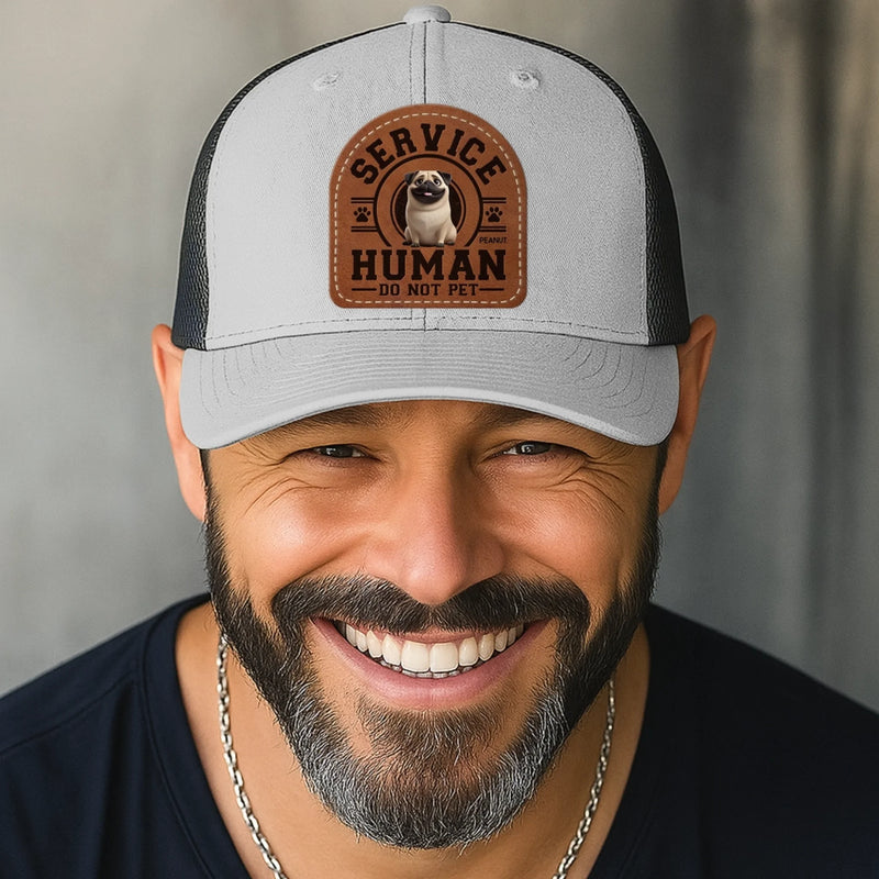 Custom Shaped Leather Patch Hat - Personalized Birthday Gifts For Dog Lovers, Dog Dad And Mom - Proud Dog Dad