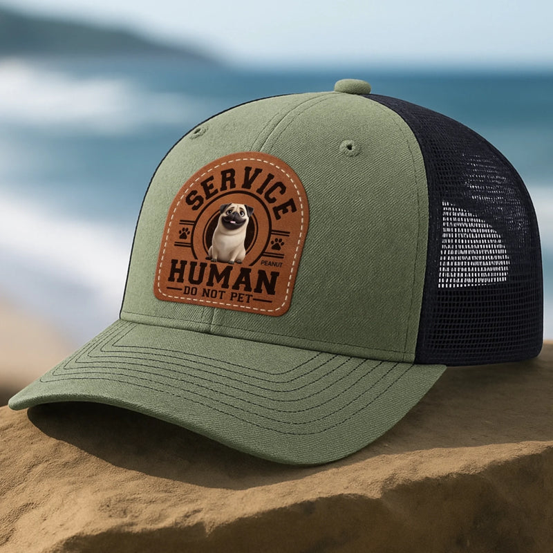 Custom Shaped Leather Patch Hat - Personalized Birthday Gifts For Dog Lovers, Dog Dad And Mom - Proud Dog Dad