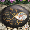 Custom Photo Printed Rock - Personalized Anniversary Wedding Gifts For Husband And Wife, Him And Her - Love Without End Forever