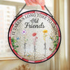 Blooming Together Through The Years - Bestie Personalized Custom Stained Glass Window Hanging Suncatcher - Gift For Best Friends, BFF, Sisters