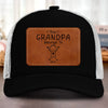 Custom Shaped Leather Patch Hat - Personalized Birthday Gifts For Dad, Grandpa - Holding Family Close Every Day