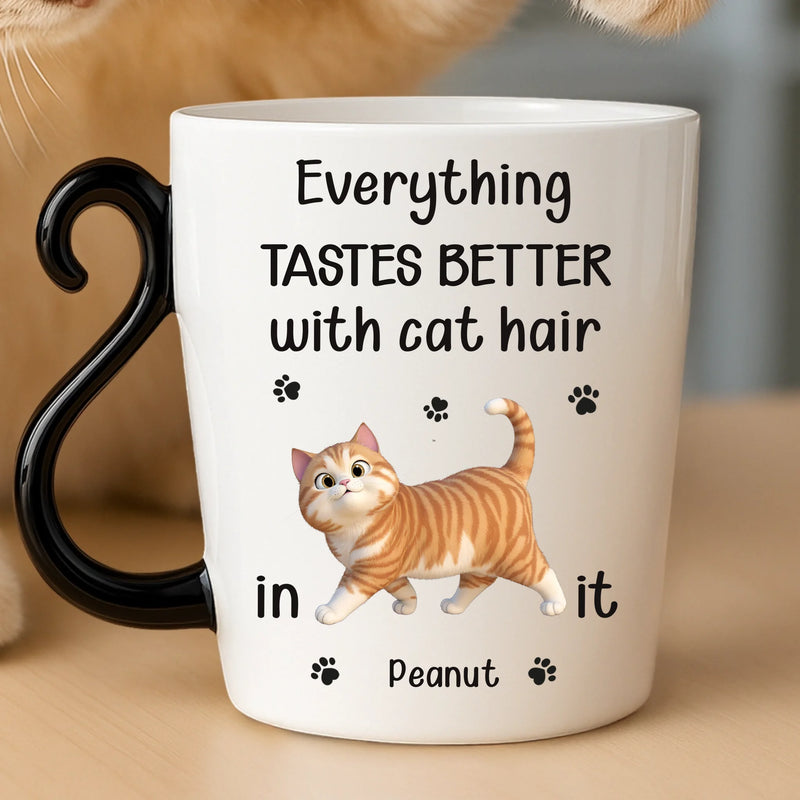 Custom Name Funny Cat Gifts for Cat Lovers - Personalized Cat Handle Mug
