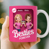 Custom Mug - Personalized Best Friend Birthday Gifts For Women, Besties, Sisters, BFF - Partners In Crime Sisters Forever