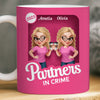 Custom Mug - Personalized Best Friend Birthday Gifts For Women, Besties, Sisters, BFF - Partners In Crime Sisters Forever