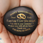 Custom Name Anniversary Gifts for Couples - Personalized UV Printed Rock