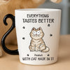 Custom 12oz Cat Handle Ceramic Mug - Personalized Birthday Gifts For Cat Lovers, Cat Mom And Dad - Cat Hair, Don’t Care
