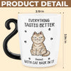 Custom 12oz Cat Handle Ceramic Mug - Personalized Birthday Gifts For Cat Lovers, Cat Mom And Dad - Cat Hair, Don’t Care