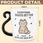 Custom Name Funny Cat Hair Gifts for Cat Lovers - Personalized Cat Handle Mug
