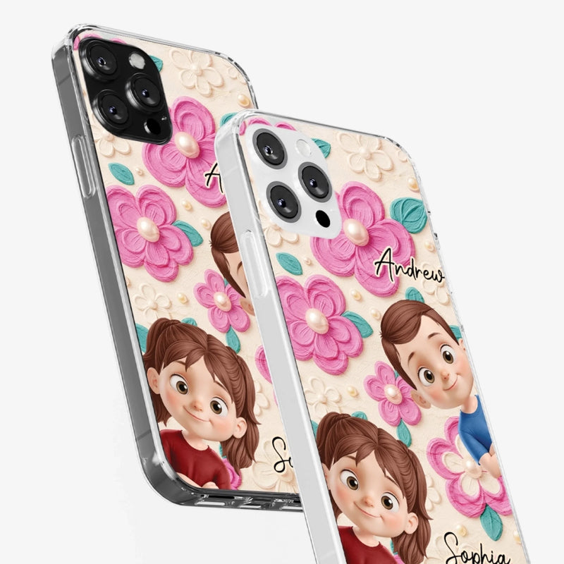 Custom Name Cartoon Kids Design - Personalized Phone Case