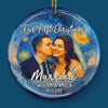Custom Photo Ceramic Ornament - Personalized Anniversary Christmas Wedding Gifts For Husband And Wife, Him And Her - Jingle Bells And Wedding Bells