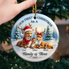 Custom Ceramic Ornament - Personalized Christmas Birthday Gifts For Mom, Dad, Kids - Celebrating Christmas As A Trio