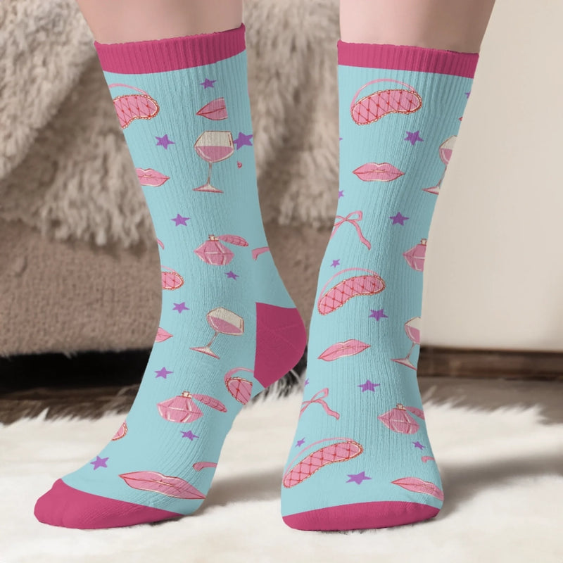 Custom Crew Socks - Personalized Best Friend Birthday Gifts For Women, Besties, Sisters, BFF - Life Is Better