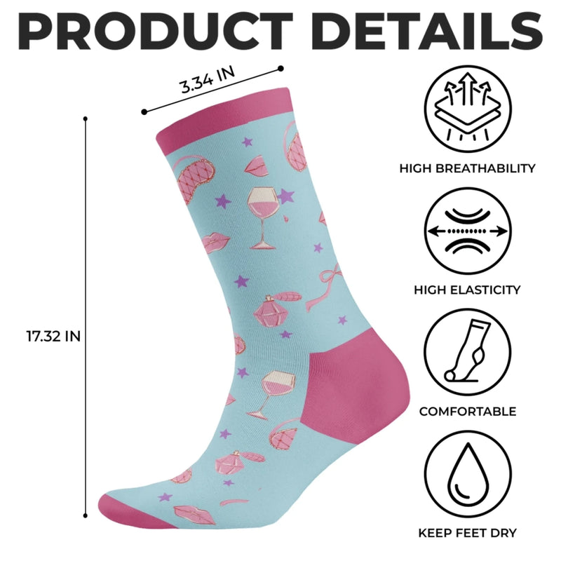 Custom Crew Socks - Personalized Best Friend Birthday Gifts For Women, Besties, Sisters, BFF - Life Is Better