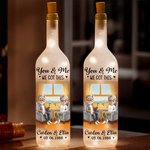 Custom Name Anniversary Gifts for Couples - Personalized Bottle Lamp