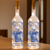 Custom Bottle Lamp - Personalized Anniversary Wedding Gifts For Husband And Wife, Him And Her - Love From First Kiss To Forever