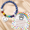 Custom Rainbow Bridge Bracelet - Personalized Pet Memorial Gifts For Dogs And Cats - Waiting At The Rainbow Bridge