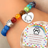 Custom Rainbow Bridge Bracelet - Personalized Pet Memorial Gifts For Dogs And Cats - Waiting At The Rainbow Bridge