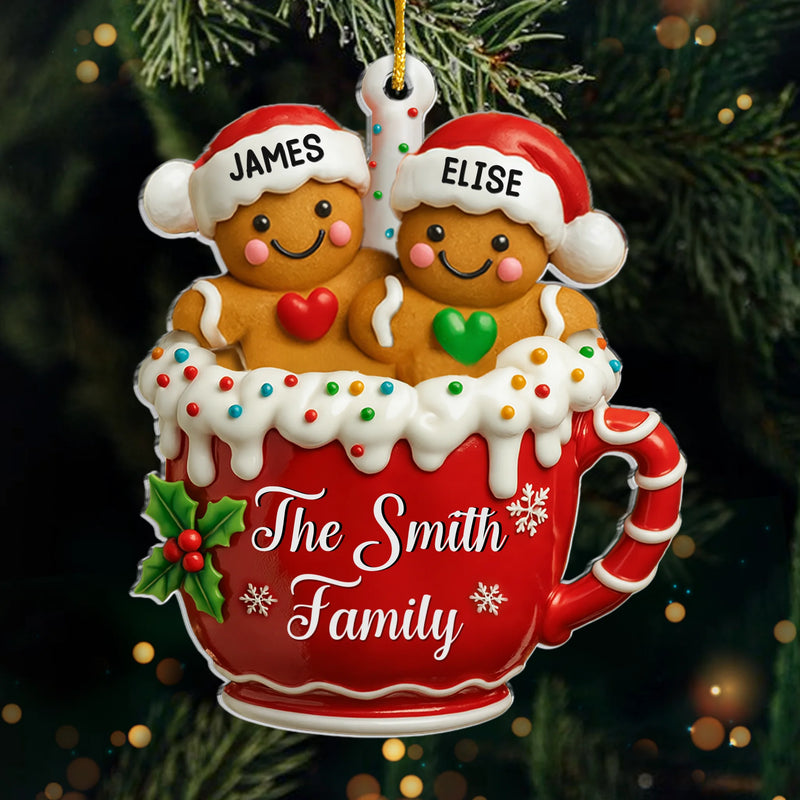 Custom Acrylic Ornament - Personalized Christmas Birthday Gifts For Mom, Dad, Kids - Sweet Christmas Memories In A Mug