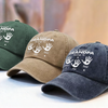 Custom Vintage Washed Denim Baseball Cap - Personalized Birthday Gifts For Dad, Grandpa - Proud Grandpa Of Little Hands