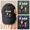Custom Vintage Washed Denim Baseball Cap - Personalized Birthday Gifts For Dad - Dad and His Crew