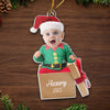 Custom Photo All I Want For Christmas Is My Baby - Family Personalized Custom Ornament - Acrylic Custom Shaped - Christmas Gift For Baby Kids, Newborn Baby, First Christmas