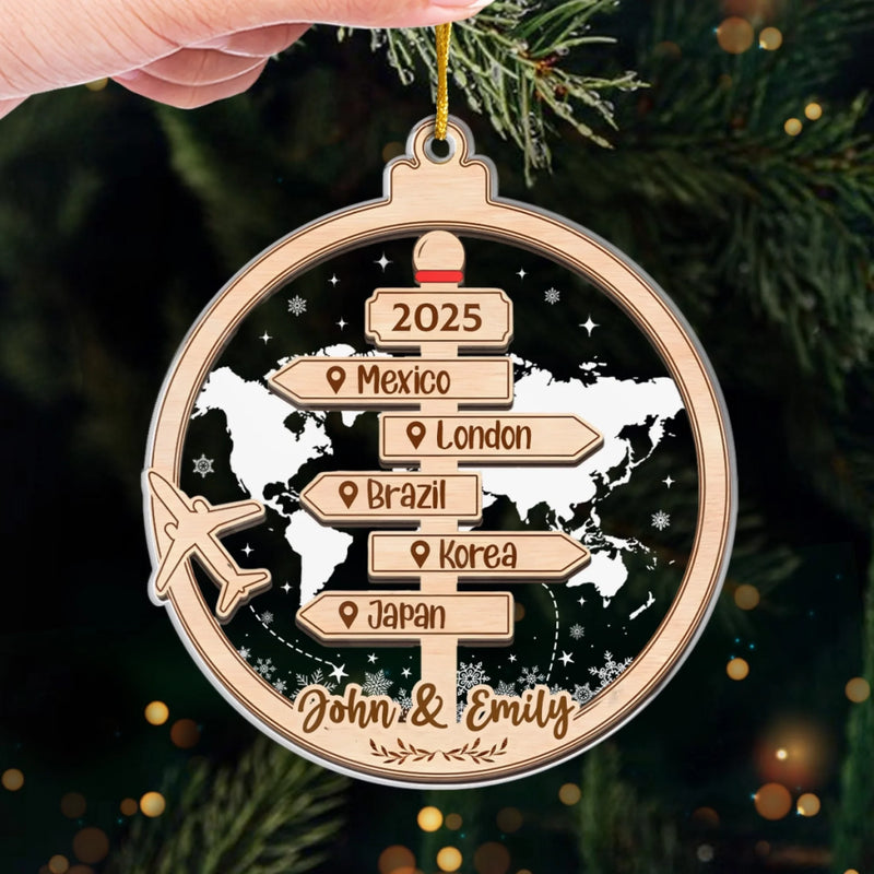 Adventure Is Worthwhile - Travel Personalized Custom Ornament - Acrylic Custom Shaped - Christmas Gift For Family Members, Gift For Adventure Travel Lovers