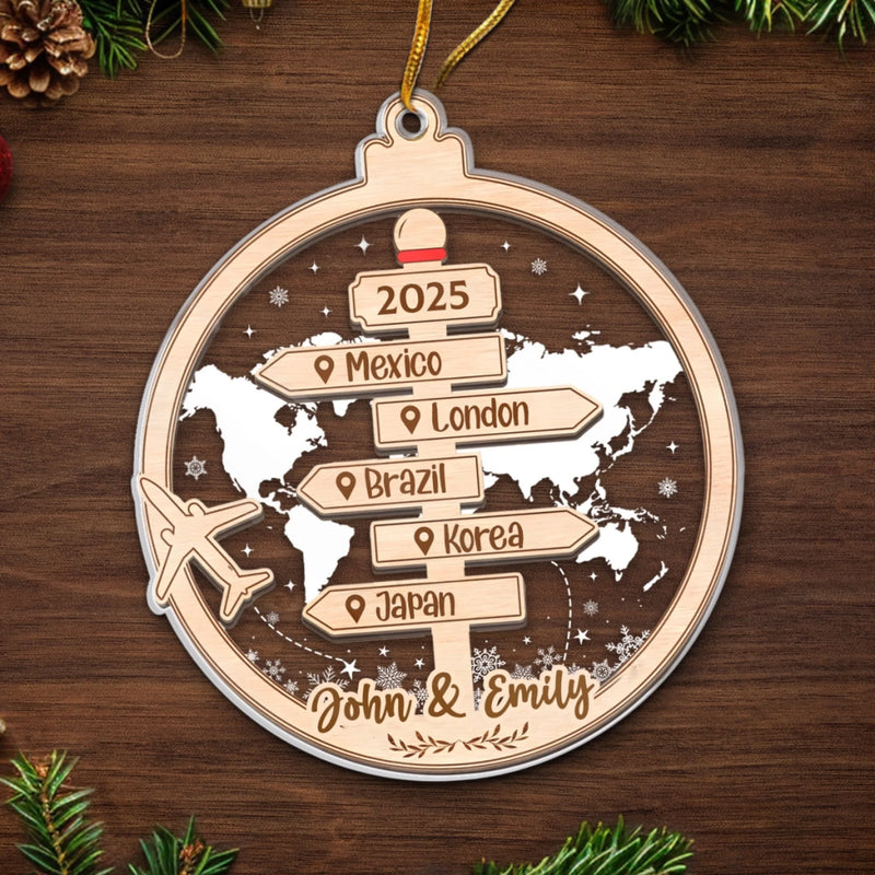Adventure Is Worthwhile - Travel Personalized Custom Ornament - Acrylic Custom Shaped - Christmas Gift For Family Members, Gift For Adventure Travel Lovers