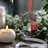 We're Together - Dog & Cat Personalized Custom Circle Glass Ornament - Christmas Gift For Husband Wife, Anniversary, First Christmas, Pet Owners, Pet Lovers