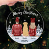 A Perfect Keepsake For The Couple Who Loves Their Pets - Dog & Cat Personalized Custom Ornament - Acrylic Custom Shaped - Christmas Gift For Pet Owners, Pet Lovers