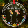 Custom Circle Glass Ornament - Personalized Christmas Best Friend Birthday Gifts For Women, Besties, Sisters, BFF - Unique Flowers One Garden Sisters