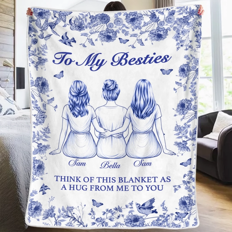 Custom Name Best Friend Gifts for Women - Personalized Blanket