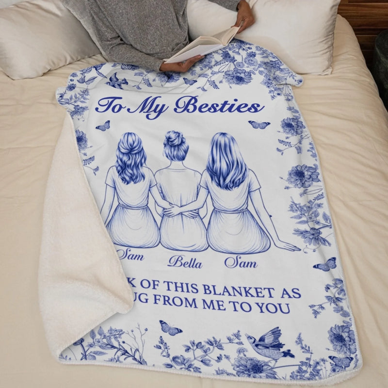 Custom Name Best Friend Gifts for Women - Personalized Blanket