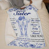 Custom Blanket - Personalized Best Friend Birthday Gifts For Women, Besties, Sisters, BFF - Lucky To Have A Friend Like You