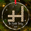 Sending Love And Comfort During This Time - Family Personalized Custom Circle Glass Ornament - Christmas Gift For Family Members