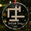 All I Want For Christmas Is To Be With My Family - Family Personalized Custom Circle Glass Ornament - Christmas Gift For Family Members