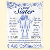 Custom Blanket - Personalized Best Friend Birthday Gifts For Women, Besties, Sisters, BFF - Lucky To Have A Friend Like You