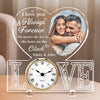 Custom Photo Acrylic Desk Clock - Personalized Anniversary Wedding Gifts For Husband And Wife, Him And Her - You Are My Favorite Hour Of Every Day