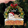 First Christmas, First Paws Under The Tree - Dog & Cat Personalized Custom Ornament - Acrylic Custom Shaped - Christmas Gift For Pet Owners, Pet Lovers, First Christmas