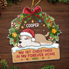 First Christmas, First Paws Under The Tree - Dog & Cat Personalized Custom Ornament - Acrylic Custom Shaped - Christmas Gift For Pet Owners, Pet Lovers, First Christmas