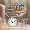 Custom Photo Acrylic Desk Clock - Personalized Anniversary Wedding Gifts For Husband And Wife, Him And Her - You Are My Favorite Hour Of Every Day