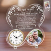 Custom Photo Acrylic Desk Clock - Personalized Anniversary Wedding Gifts For Husband And Wife, Him And Her - From Sunrise To Sunset, You’re My Always