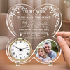 Custom Photo Acrylic Desk Clock - Personalized Anniversary Wedding Gifts For Husband And Wife, Him And Her - From Sunrise To Sunset, You’re My Always