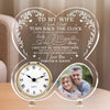 Custom Photo Acrylic Desk Clock - Personalized Anniversary Wedding Gifts For Husband And Wife, Him And Her - From Sunrise To Sunset, You’re My Always