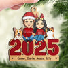At Christmas, All Roads Lead Home - Family Personalized Custom Ornament - Wood Custom Shaped - Christmas Gift For Family Members, Pet Owners, Pet Lovers