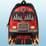 Custom Name Fire Truck Gifts for Kids - Personalized Kid Backpack