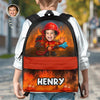 Custom Photo Kids Backpack - Personalized Back To School Gifts For Kids - Brave Little Firefighter Hero