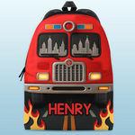 Custom Name Fire Truck Gifts for Kids - Personalized Kid Backpack